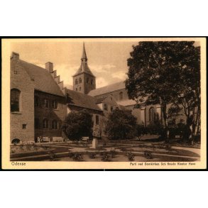 Odense - Parti ved Domkirken Sct. Knuds-Klosters Have - Chr. Pedersens Kunstforlag 7 - Ubrugt