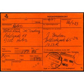 Ndadressekort - 27 Juli  83