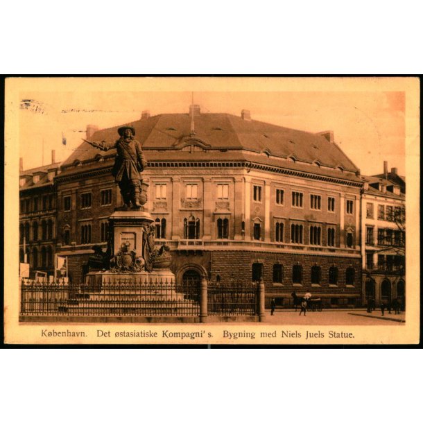 Kbenhavn - Det stasiatisk Kompagnis.  Bygning med Niels Juels Statue - Alex Vincent 198 - Brugt