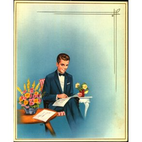 Eilif Frederiksen  - Konfirmationstelegram  18 x 22 cm. - Stender 20 06/13 D