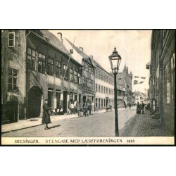 Helsing�r - Stengade med L�seforeningen 1885 - K�bst�derne u/n - Ubrugt