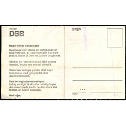 DSB - Pladsbillet 28. maj 1976