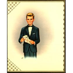 Eilif Frederiksen  - Konfirmationstelegram  17 x 14 cm. - Stender 2185/45d