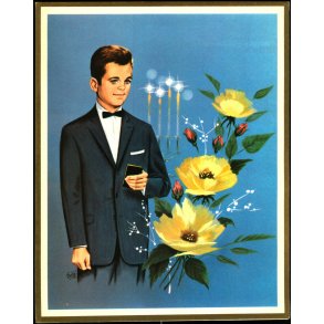 Eilif Frederiksen  - Konfirmationstelegram  18 x 22 cm. - Stender 20 06/156