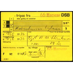 Fripas fra 66- Horsens - DSB - 26 - 5 1976