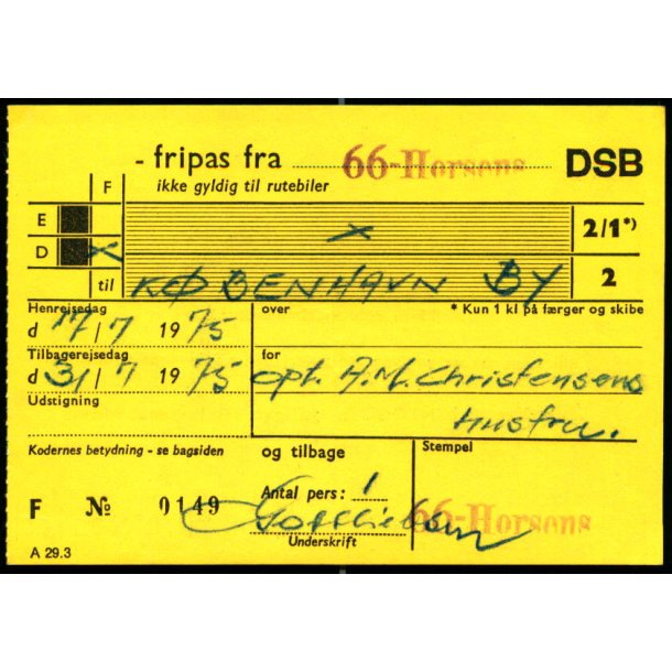  Fripas fra 66- Horsens - DSB - 26 - 5 1976
