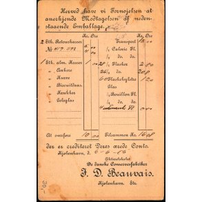 De danske Conservesfabrikker J.D. Beauvais - Helsagskort u/n - Brugt