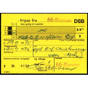 Fripas fra 66- Horsens - DSB - 26 - 5 1976