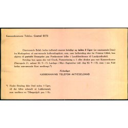 Postbevis - Kjbenhavns Telefon Aktieselskab - 1938