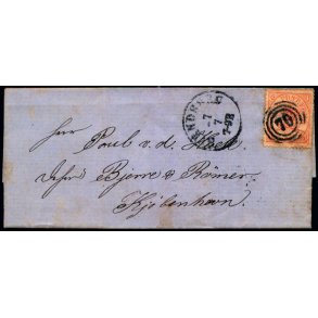 Lapidar SVENDBORG. Nummer 70 p Brev - Til Kjbenhavn