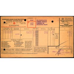 Postkvitering - Norssjllands Elektricitetsvrk og Sporvejs Aktieselskab - 1953