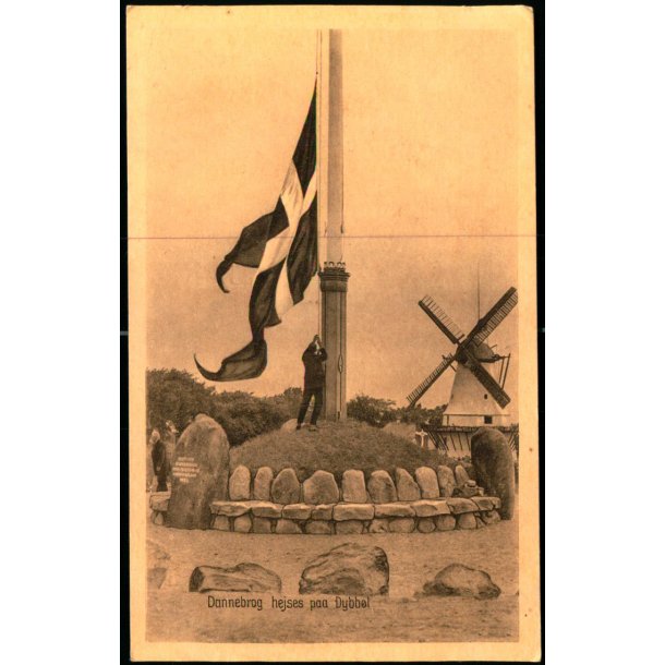 Dannebrog hejses paa Dybb�l - Stender u/n - Ubrugt
