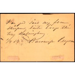 Lapidar Bureau. SJ.JB.PS. BP. Nummer 181 p Kort - Til Kjbenhavn