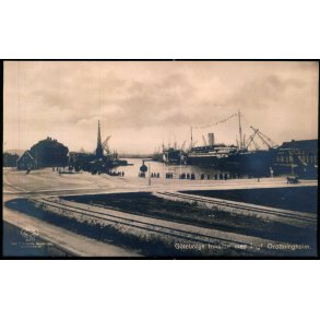 Göteborg frihavn med ngf. DROTTNINGHOLM - Fotokort Eliassons 3371 - Ubrugt