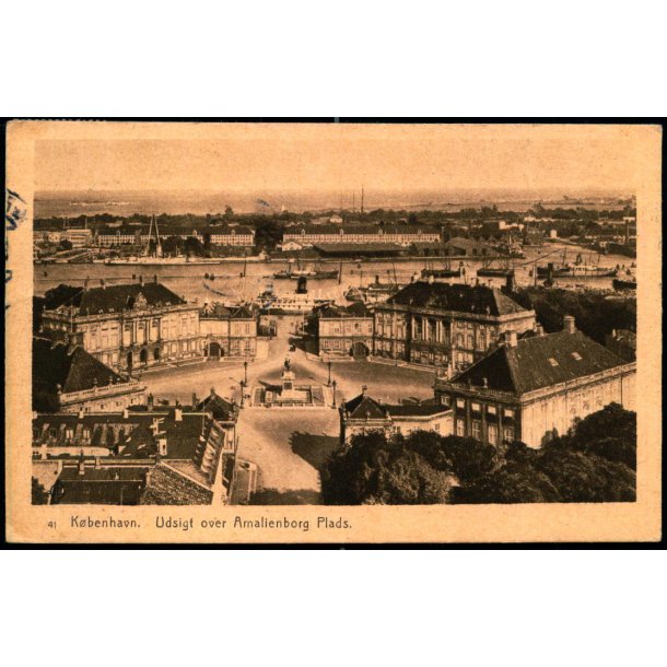 K�benhavn - Udsigt over Amalienborg Plads - Chr. Olsen 41