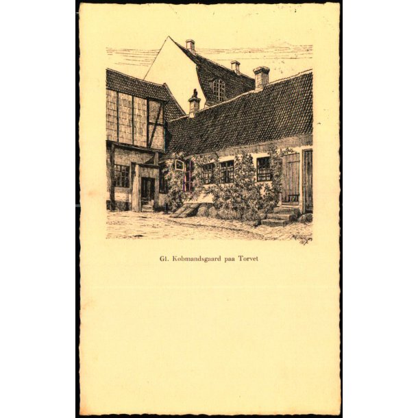 Gl. K�bmandsgaard paa Torvet - Thaaning Steffensens Bogh. Eneret u/n - Brugt