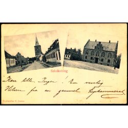  Saksk�bing - Boghandler F. Jensen u/n - Brugt