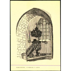 Pr�dikestol - Nyk�bing F. - Kirke - Plan Tryk u/n - Ubrugt