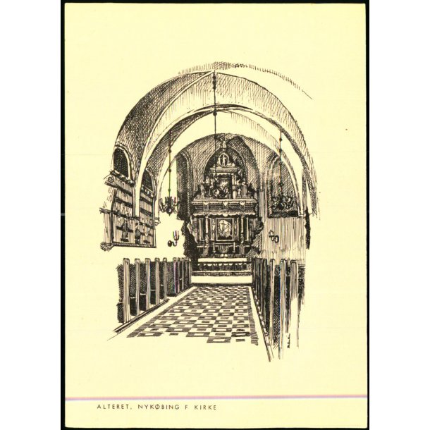 Alteret - Nyk�bing F. - Kirke - Plan Tryk u/n - Ubrugt
