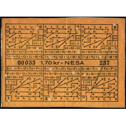 NESA - Klippekort - 6 ture p 30 res strkning - 1,70 kr.