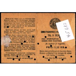 Kbenhavns Sporveje - Omstigningsrabatkort - 5 Rejser 3,25 Kr.