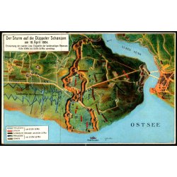 Der Storm auf die D&uuml;ppeler Schanzen am 18. April 1864 - Carl C. Biehl 2869 - Ubrugt