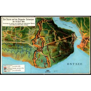 Der Storm auf die D&uuml;ppeler Schanzen am 18. April 1864 - Carl C. Biehl 2869 - Ubrugt