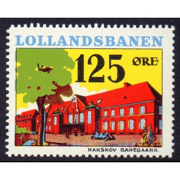 Lollandsbanen  - Godsfrimrke - 125 re - Ustemplet