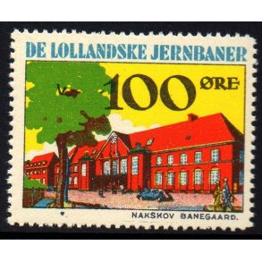De Lollandske Jernbaner  - Godsfrimrke - 100 re - Ustemplet