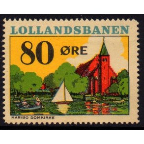 Lollandsbanen  - Godsfrimrke - 80 re - Ustemplet