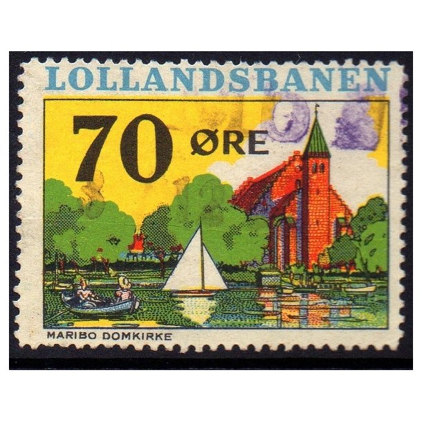 Lollandsbanen  - Godsfrimrke - 70 re - Stemplet
