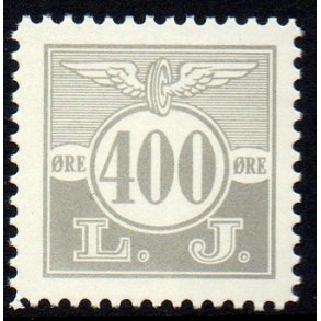 L. J. - (Lollands Jernbane)  - Godsfrimrke - 400 re - Ustemplet