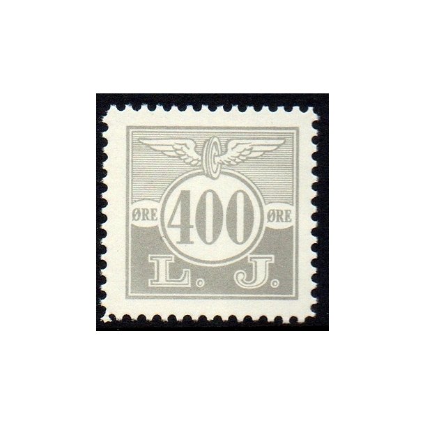 L. J. - (Lollands Jernbane)  - Godsfrimrke - 400 re - Ustemplet