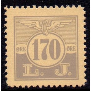 L. J. - (Lollands Jernbane)  - Godsfrimrke - 170 re - Ustemplet