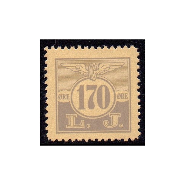 L. J. - (Lollands Jernbane)  - Godsfrimrke - 170 re - Ustemplet