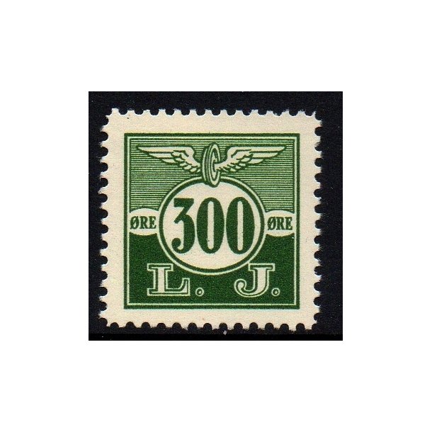 L. J. - (Lollands Jernbane)  - Godsfrimrke - 300 re - Ustemplet