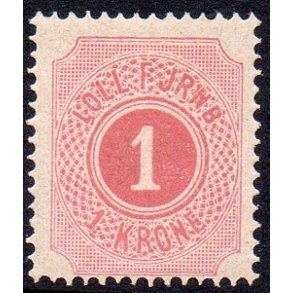 LOLL. F. JERNB.   - Godsfrimrke - 1 Krone - Ustemplet