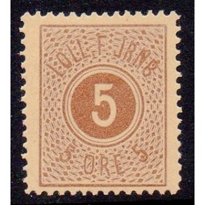 LOLL. F. JERNB.   - Godsfrimrke - 5 re - Ustemplet