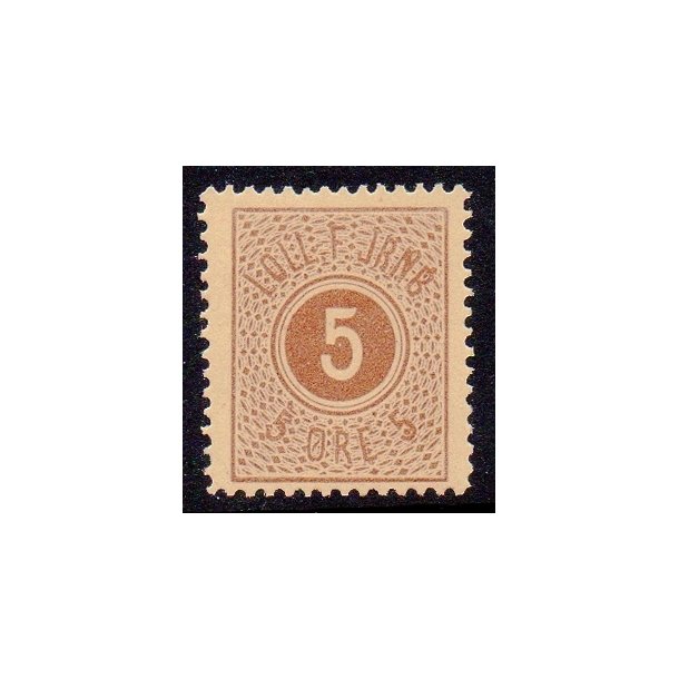 LOLL. F. JERNB.   - Godsfrimrke - 5 re - Ustemplet