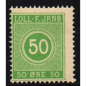 LOLL. F. JERNB.   - Godsfrimrke - 50 re - Ustemplet