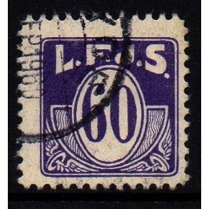 L.F.J.S. - ( Lolland Falsters Jernbaneselskab )   - Godsfrimrke - 60 re - Stemplet