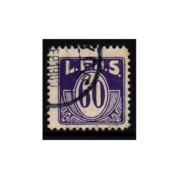 L.F.J.S. - ( Lolland Falsters Jernbaneselskab )   - Godsfrimrke - 60 re - Stemplet