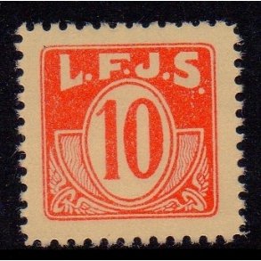 L.F.J.S. - ( Lolland Falsters Jernbaneselskab )   - Godsfrimrke - 10 re - Ustemplet