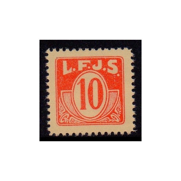 L.F.J.S. - ( Lolland Falsters Jernbaneselskab )   - Godsfrimrke - 10 re - Ustemplet