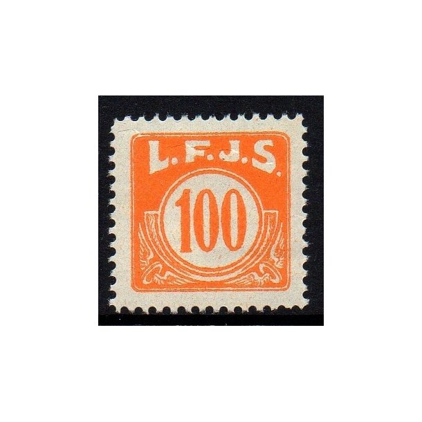 L.F.J.S. - ( Lolland Falsters Jernbaneselskab )   - Godsfrimrke - 100 re - Ustemplet
