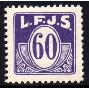 L.F.J.S. - ( Lolland Falsters Jernbaneselskab )   - Godsfrimrke - 60 re - Ustemplet