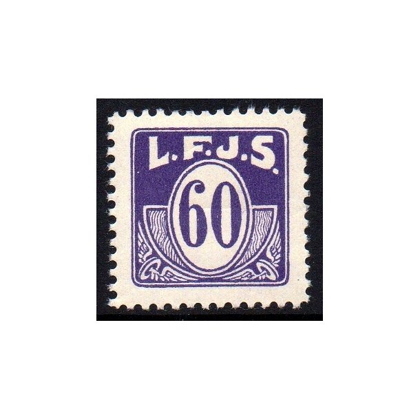 L.F.J.S. - ( Lolland Falsters Jernbaneselskab )   - Godsfrimrke - 60 re - Ustemplet