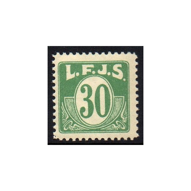 L.F.J.S. - ( Lolland Falsters Jernbaneselskab )   - Godsfrimrke - 30 re - Ustemplet