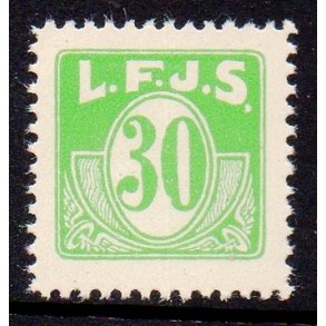L.F.J.S. - ( Lolland Falsters Jernbaneselskab )   - Godsfrimrke - 30 re - Ustemplet