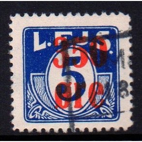 L.F.J.S. - ( Lolland Falsters Jernbaneselskab ) - Godsfrimrke - 5 re overstemplet til 350 re 